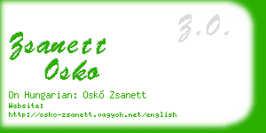 zsanett osko business card